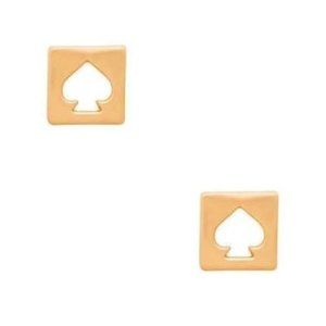 NEW Kate Spade New York Gold Hole Punch Logo Earrings Studs